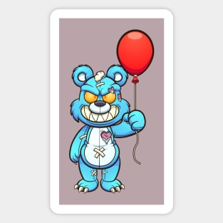 Evil Teddy bear with balloon Magnet